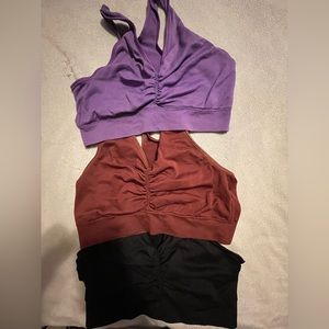Set of 3 bras. Cups removed.
